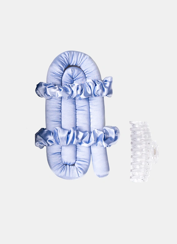 Мягкие бигуди из лебяжего пуха "Комплект jillas classic голубой" по цене 1&nbsp;390 ₽, размеры 255х105х50, для волос От лопаток до пояса