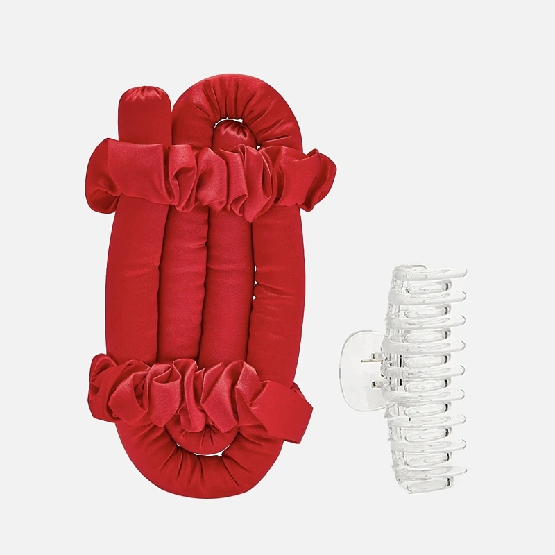 Мягкие бигуди из лебяжего пуха "Комплект jillas classic красный" по цене 1&nbsp;390 ₽, размеры 255х105х50, для волос От лопаток до пояса