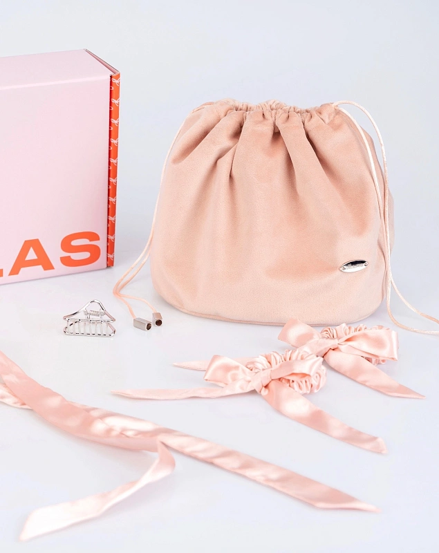 Мягкие бигуди из лебяжего пуха "Набор jillas for sleep, персиковый" по цене 2&nbsp;990 ₽, размеры 215х175х75, для волос От плеч до пояса