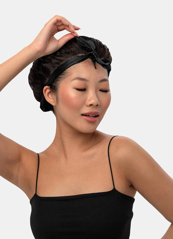 Мягкие бигуди из лебяжего пуха "Комплект jillas classic elegant черный" по цене ₽1,590, размеры 255х105х50, для волос От лопаток до пояса