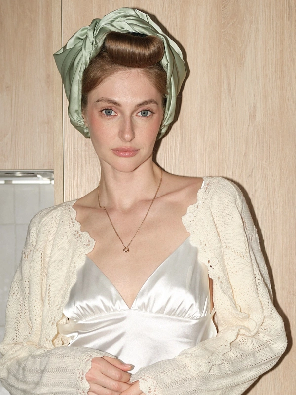 Аксессуар для фиксации бигуди jillas, фисташковый - аксессуар для локонов по цене ₽1,190, материал Синтетическая ткань