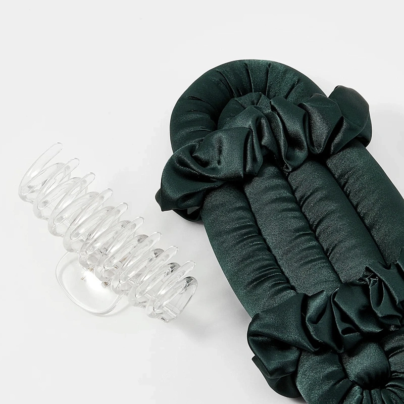 Мягкие бигуди из лебяжего пуха "Комплект jillas classic изумрудный" по цене 1&nbsp;390 ₽, размеры 255х105х50, для волос От лопаток до пояса