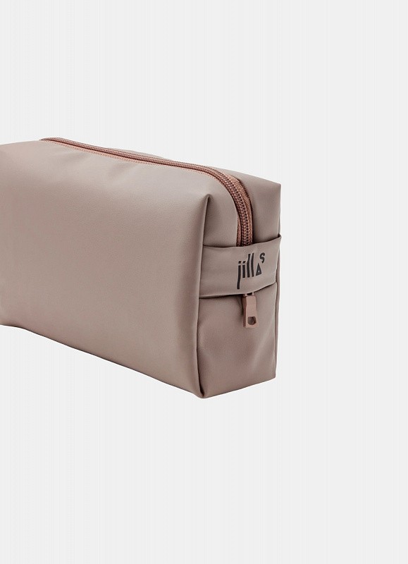 Косметичка jillas из искусственной кожи, S, серый