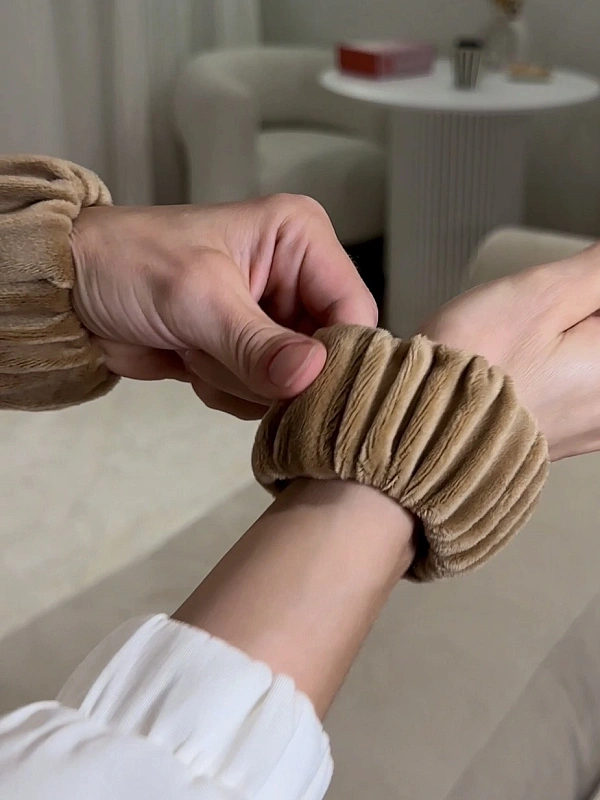 Набор повязок для умывания jillas из велюра, светло-коричневый, 4,5 см - аксессуар для локонов по цене ₽1,290, материал Синтетическая ткань