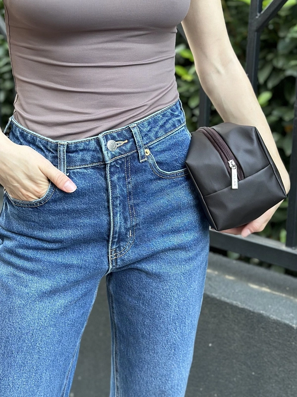 Косметичка jillas из искусственной кожи, шоколадный по цене ₽1,690, размеры 300х200х30