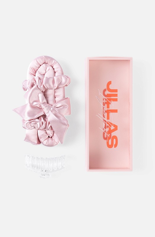 Мягкие бигуди из лебяжего пуха "Комплект jillas classic elegant с мягким наполнителем, светло-розовый" по цене ₽1,990, размеры 255х105х50, для волос От лопаток до пояса