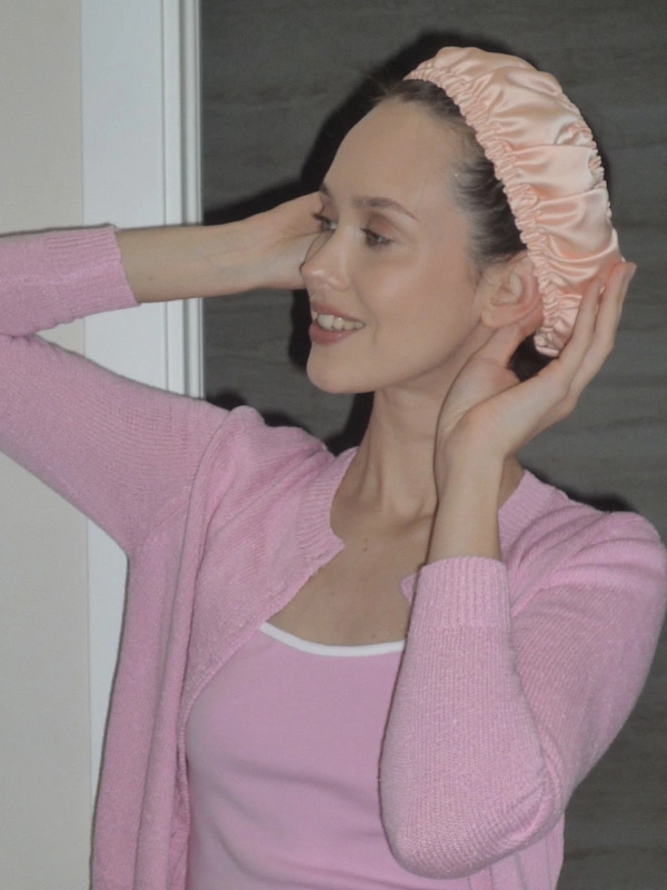 Повязка для фиксации бигуди jillas, персиковый - аксессуар для локонов по цене ₽990, материал Синтетическая ткань