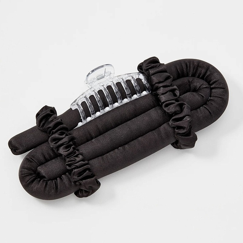 Мягкие бигуди из лебяжего пуха "Комплект jillas mini черный" по цене 1&nbsp;390 ₽, размеры 235х85х40, для волос От плеч до пояса