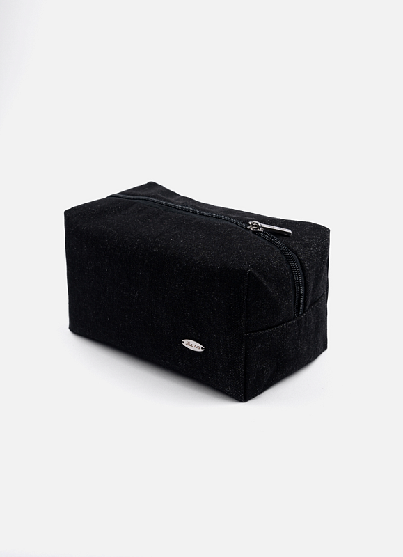 Косметичка jillas джинсовая, черный по цене ₽1,890, размеры 300х200х30