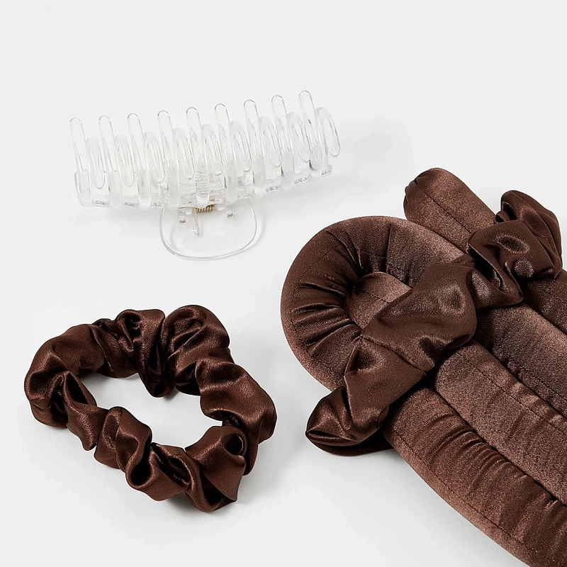 Мягкие бигуди из лебяжего пуха "Комплект jillas classic коричневый" по цене ₽1,390, размеры 255х105х50, для волос От лопаток до пояса