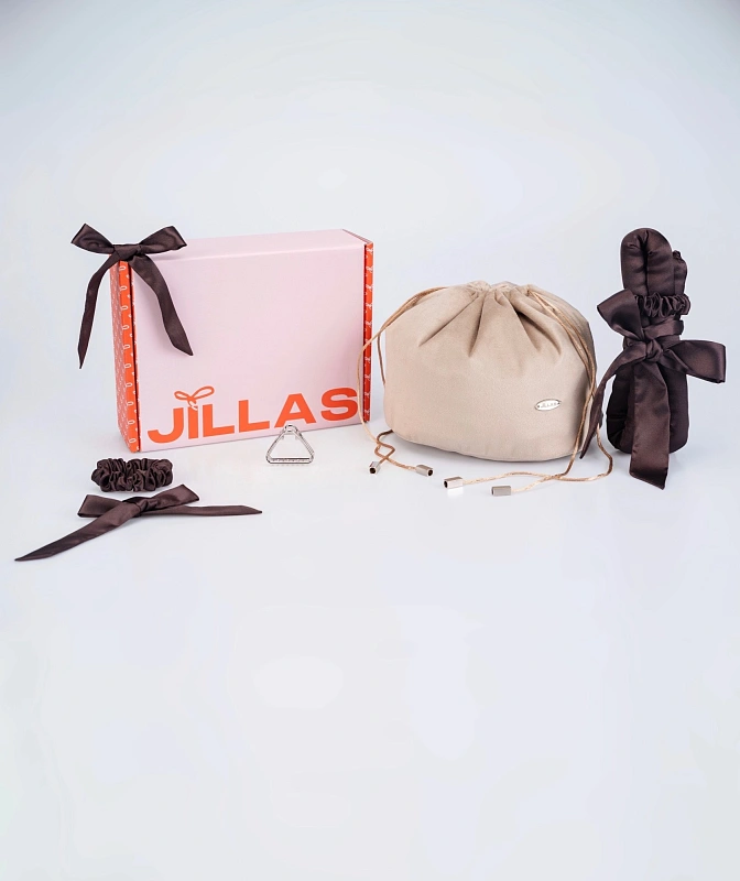 Мягкие бигуди из лебяжего пуха "Набор jillas for sleep, коричневый" по цене ₽2,990, размеры 215х175х75, для волос От плеч до пояса