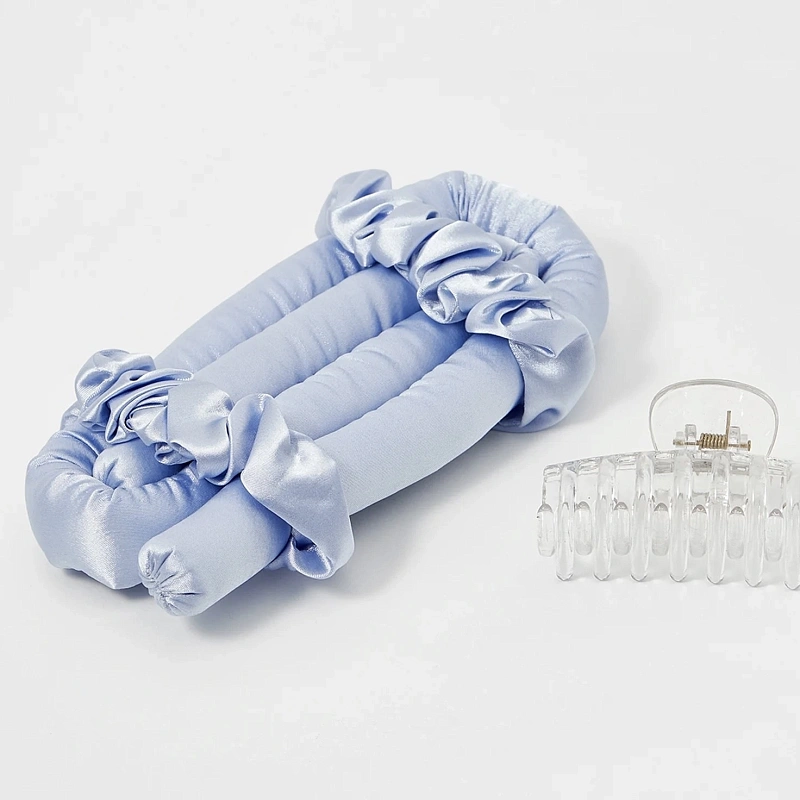 Мягкие бигуди из лебяжего пуха "Комплект jillas classic голубой" по цене ₽1,390, размеры 255х105х50, для волос От лопаток до пояса