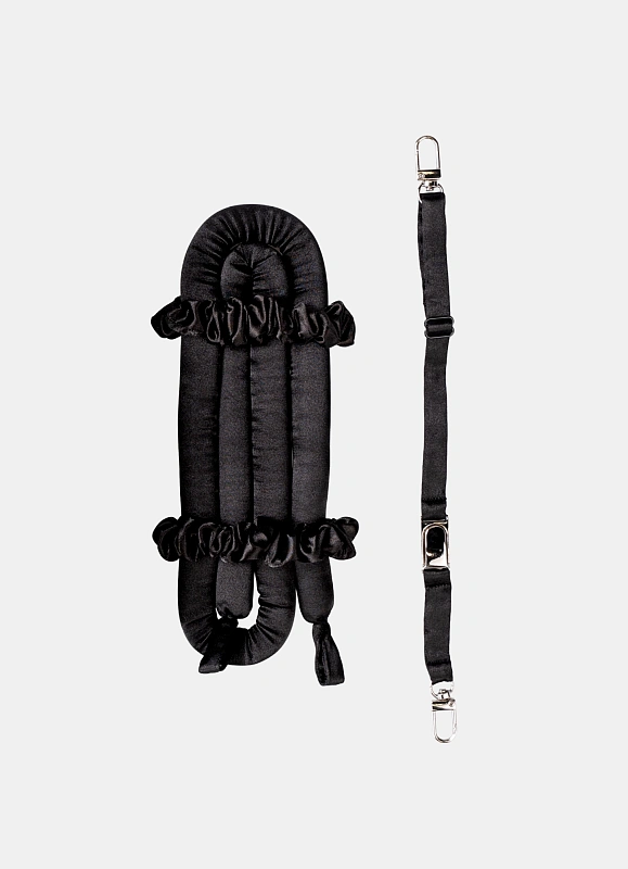 Мягкие бигуди из лебяжего пуха "Комплект jillas mini Pro черный" по цене 3&nbsp;290 ₽, размеры 230х80х35, для волос От плеч до пояса