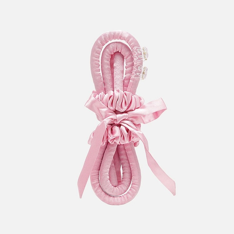 Мягкие бигуди из лебяжего пуха "Комплект jillas slim elegant розовый" по цене 1&nbsp;390 ₽, размеры 205х85х25, для волос От каре до пояса