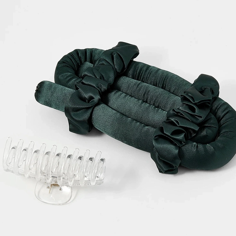 Мягкие бигуди из лебяжего пуха "Комплект jillas classic изумрудный" по цене 1&nbsp;390 ₽, размеры 255х105х50, для волос От лопаток до пояса