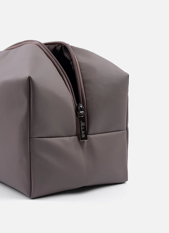 Косметичка jillas из искусственной кожи, L, серый по цене ₽1,990, размеры 350х250х30