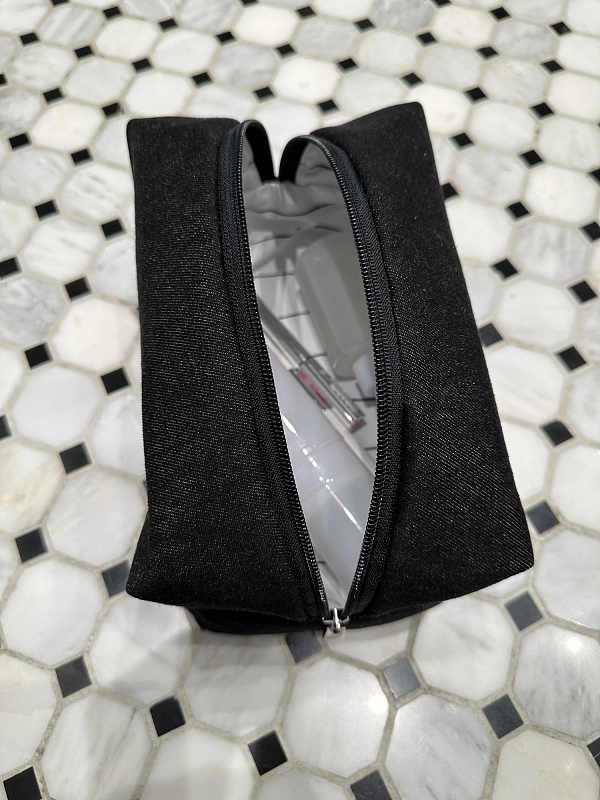 Косметичка jillas джинсовая, черный по цене ₽1,890, размеры 300х200х30