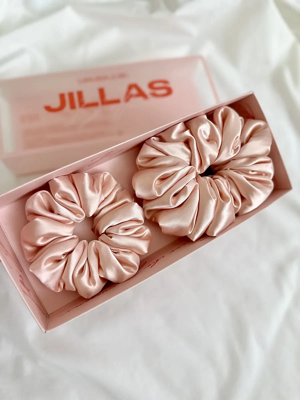 Резинки для волос jillas объемные, 2шт (M и L), персиковый - аксессуар для локонов по цене ₽1,690, материал Синтетическая ткань