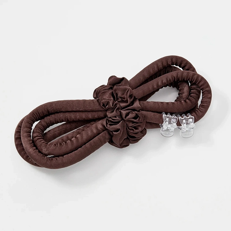 Мягкие бигуди из лебяжего пуха "Комплект jillas slim коричневый" по цене 1&nbsp;390 ₽, размеры 205х85х25, для волос От каре до пояса