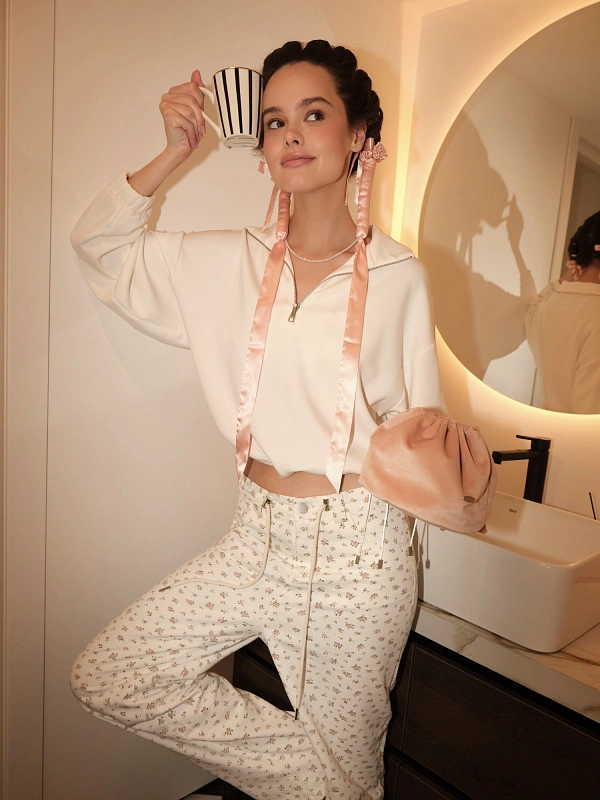 Мягкие бигуди из лебяжего пуха "Набор jillas for sleep, персиковый" по цене 2&nbsp;990 ₽, размеры 215х175х75, для волос От плеч до пояса