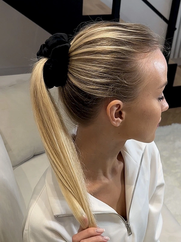 Резинки для волос jillas из велюра, 2шт (S и M), черный - аксессуар для локонов по цене ₽990, материал Синтетическая ткань