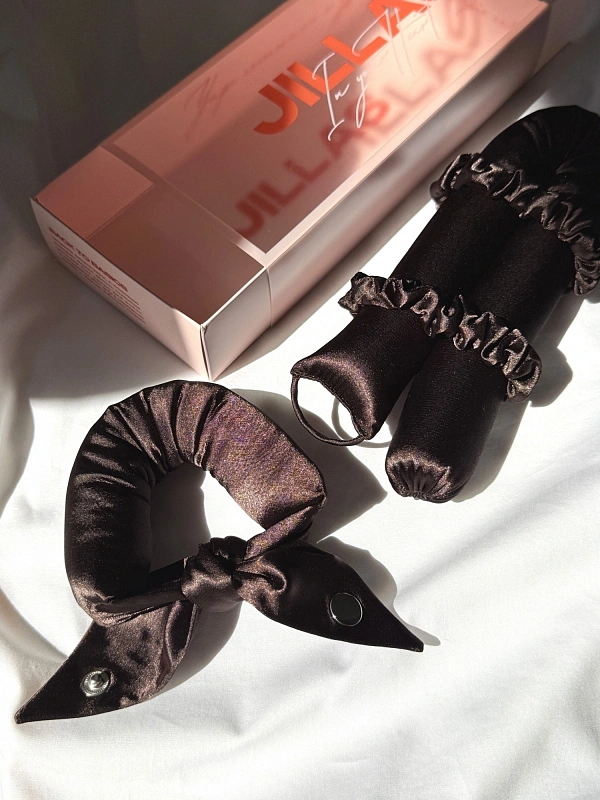 Мягкие бигуди из лебяжего пуха "Комплект jillas unicorn (34/420), коричневый" по цене 1&nbsp;990 ₽, размеры 255х105х50, для волос От лопаток до пояса