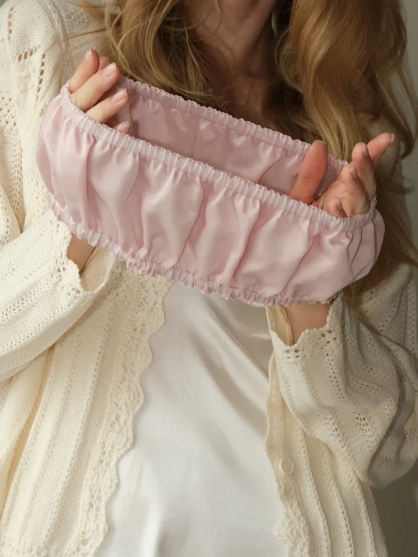 Повязка для фиксации бигуди jillas, розовый - аксессуар для локонов по цене ₽990, материал Тенсель