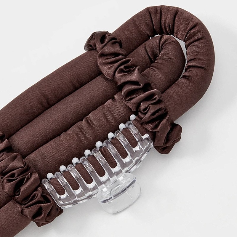 Мягкие бигуди из лебяжего пуха "Комплект jillas mini коричневый" по цене 1&nbsp;390 ₽, размеры 235х85х40, для волос От плеч до пояса