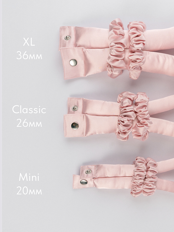 Мягкие бигуди из лебяжего пуха "Комплект jillas classic basic, светло-розовый" по цене ₽2,090, размеры 255х105х50, для волос От лопаток до пояса