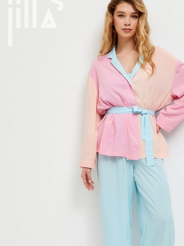 Брюки пижамные jillas, бирюзовые, S/170