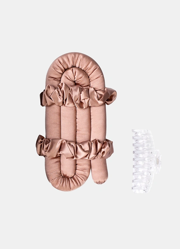 Мягкие бигуди из лебяжего пуха "Комплект jillas classic золотистый" по цене ₽1,390, размеры 255х105х50, для волос От лопаток до пояса