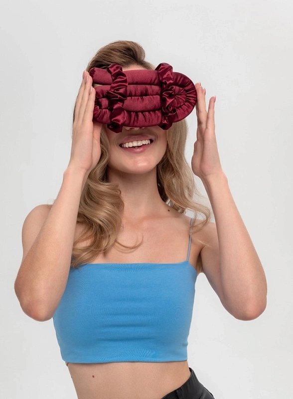 Мягкие бигуди из лебяжего пуха "Комплект jillas classic бордовый" по цене ₽1,390, размеры 255х105х50, для волос От лопаток до пояса