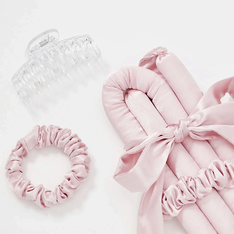 Мягкие бигуди из лебяжего пуха "Комплект jillas mini elegant светло-розовый" по цене 1&nbsp;590 ₽, размеры 235х85х40, для волос От плеч до пояса