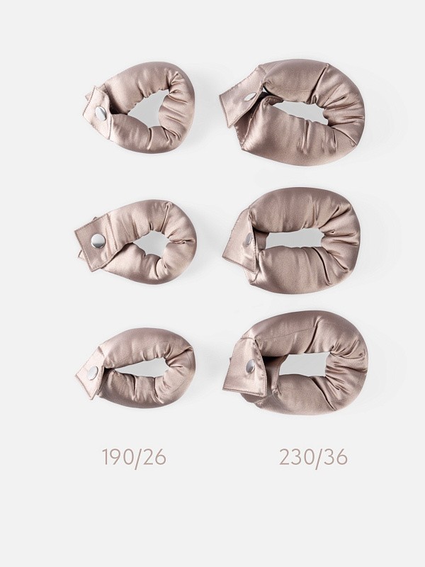 Мягкие бигуди из лебяжего пуха "Комплект jillas compact 190/26, капучино" по цене ₽2,190, размеры 255х105х50, для волос От лопаток до пояса