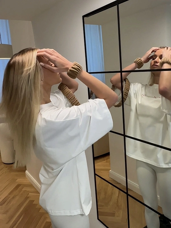 Набор повязок для умывания jillas из велюра, светло-коричневый, 4,5 см - аксессуар для локонов по цене ₽1,290, материал Синтетическая ткань