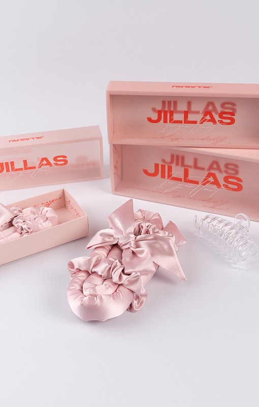 Мягкие бигуди из лебяжего пуха "Комплект jillas classic elegant с мягким наполнителем, светло-розовый" по цене ₽1,990, размеры 255х105х50, для волос От лопаток до пояса