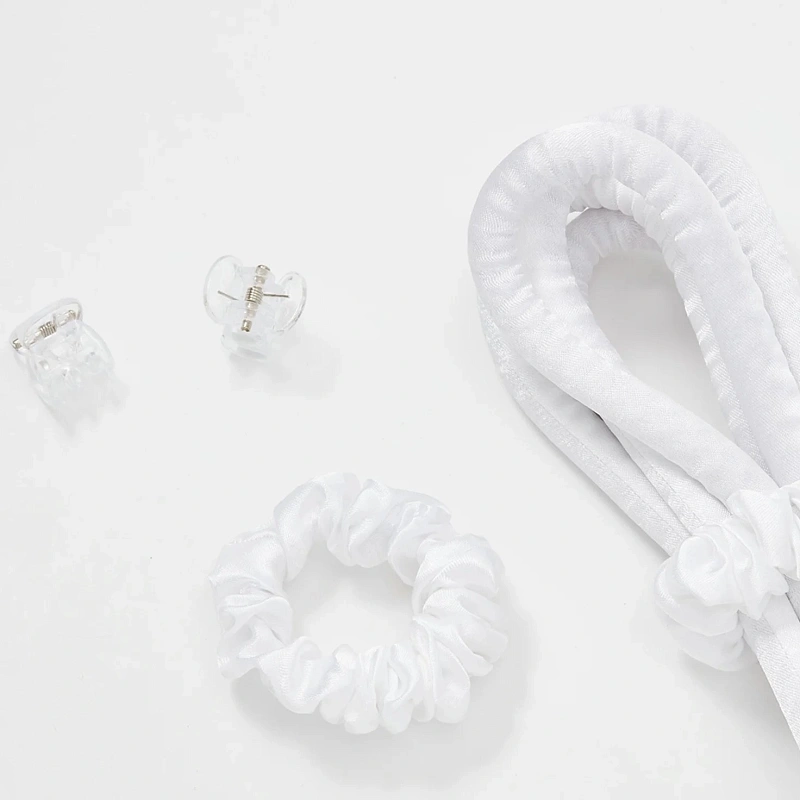 Мягкие бигуди из лебяжего пуха "Комплект jillas slim белый" по цене ₽1,390, размеры 205х85х25, для волос От каре до пояса