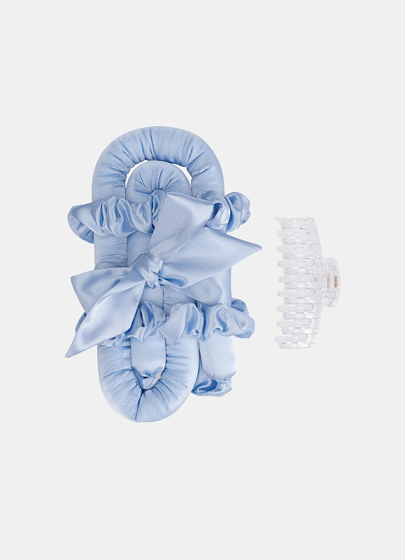 Мягкие бигуди из лебяжего пуха "Комплект jillas classic elegant голубой" по цене 1&nbsp;590 ₽, размеры 255х105х50, для волос От лопаток до пояса