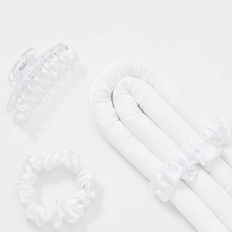 Мягкие бигуди из лебяжего пуха "Комплект jillas mini белый" по цене ₽1,390, размеры 235х85х40, для волос От плеч до пояса