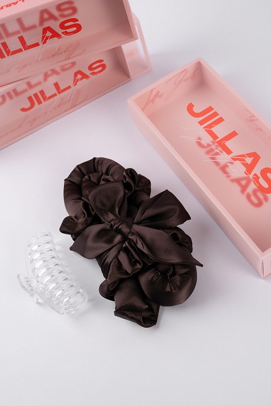 Мягкие бигуди из лебяжего пуха "Комплект jillas classic elegant с мягким наполнителем, коричневый" по цене 1&nbsp;990 ₽, размеры 255х105х50, для волос От лопаток до пояса