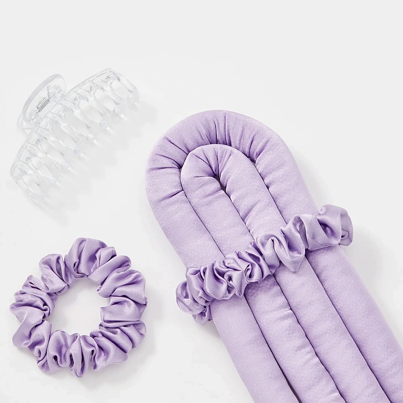 Мягкие бигуди из лебяжего пуха "Комплект jillas mini лавандовый" по цене ₽1,390, размеры 235х85х40, для волос От плеч до пояса