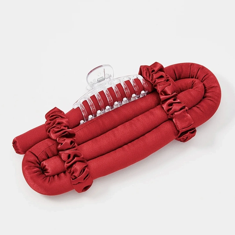 Мягкие бигуди из лебяжего пуха "Комплект jillas mini бордовый" по цене ₽1,390, размеры 235х85х40, для волос От плеч до пояса