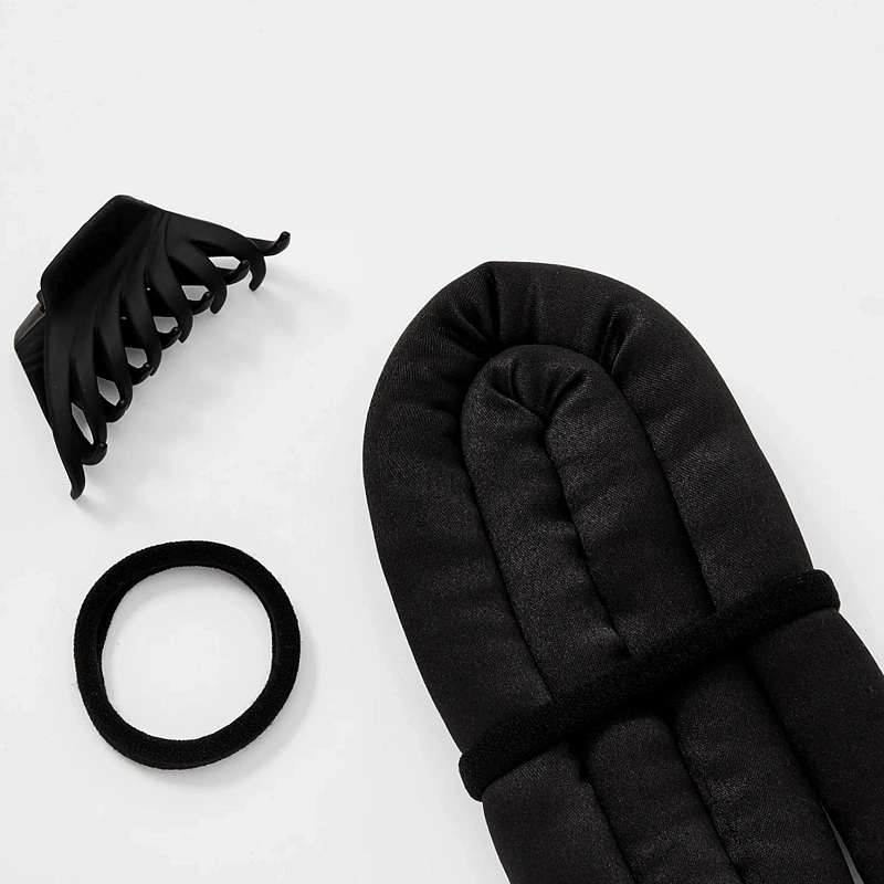 Мягкие бигуди из лебяжего пуха "Комплект jillas classic lite черный" по цене ₽690, размеры 200х150х40, для волос От лопаток до пояса