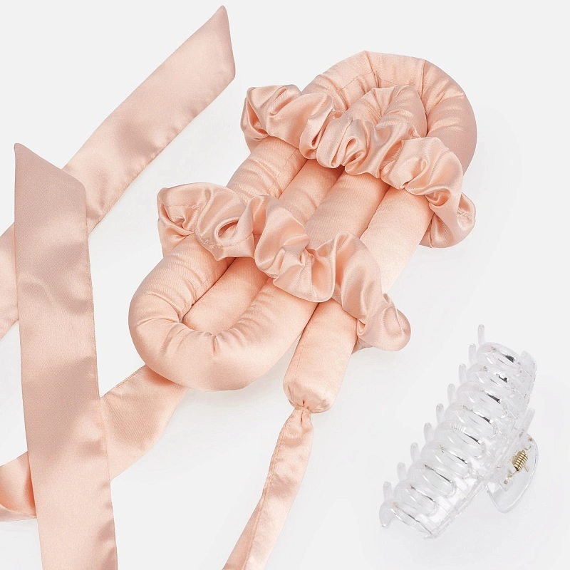 Мягкие бигуди из лебяжего пуха "Комплект jillas classic elegant персиковый" по цене ₽1,590, размеры 255х105х50, для волос От лопаток до пояса