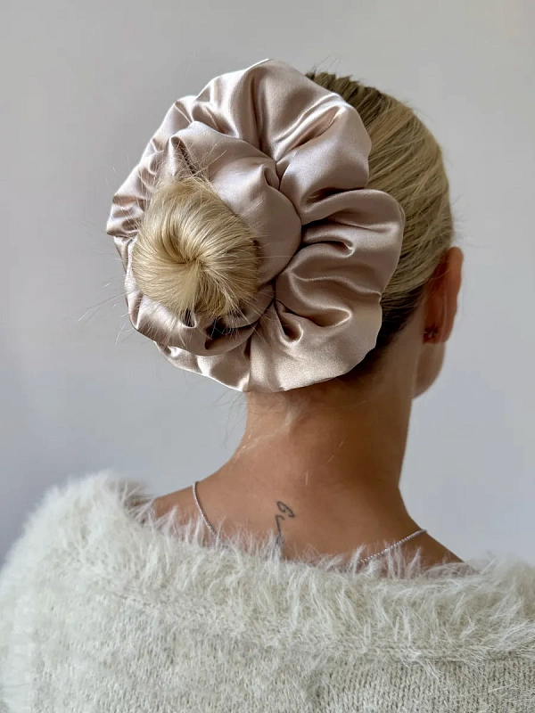 Резинки для волос jillas объемные, 2шт (M и L), золотистый - аксессуар для локонов по цене ₽1,690, материал Синтетическая ткань