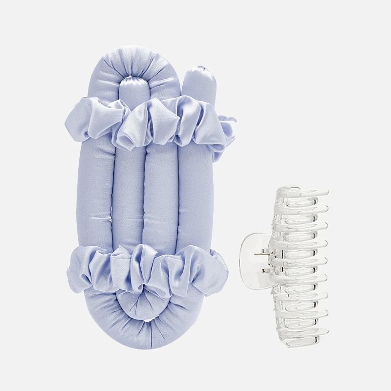 Мягкие бигуди из лебяжего пуха "Комплект jillas classic голубой" по цене ₽1,390, размеры 255х105х50, для волос От лопаток до пояса