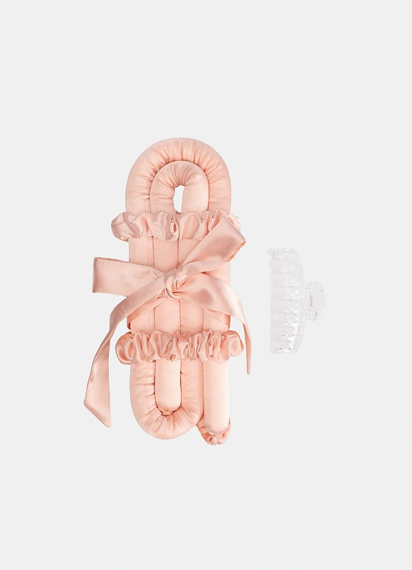 Мягкие бигуди из лебяжего пуха "Комплект jillas mini elegant персиковый" по цене ₽1,590, размеры 235х85х40, для волос От плеч до пояса