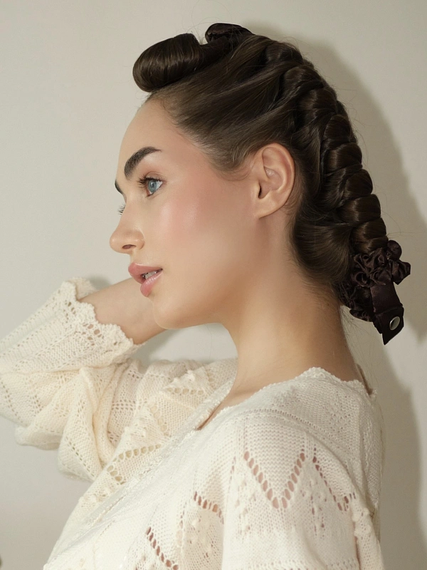 Мягкие бигуди из лебяжего пуха "Комплект jillas mini compact 2.0, коричневый" по цене ₽2,290, размеры 235х85х40, для волос От плеч до пояса