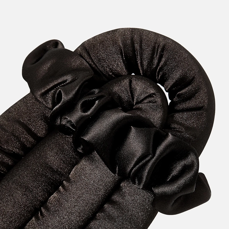 Мягкие бигуди из лебяжего пуха "Комплект jillas classic черный" по цене ₽1,390, размеры 255х105х50, для волос От лопаток до пояса