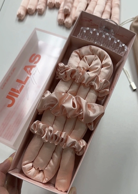 Мягкие бигуди из лебяжего пуха "Комплект jillas mini с мягким наполнителем, персиковый" по цене ₽2,090